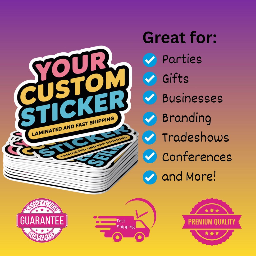 Custom Die-cut Vinyl Stickers: Waterproof Business Logo Labels - Etsy