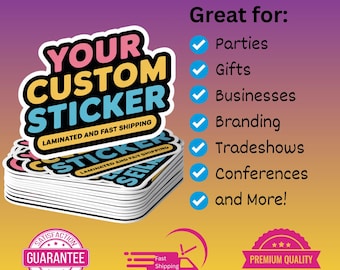 Custom Die-Cut Vinyl Stickers: Waterproof Business Logo Labels