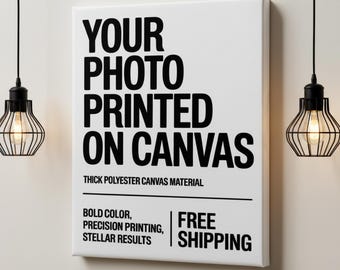 Custom Photo Canvas Print | Upload Your Image | Large Wall Decor
