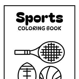 Sports Coloring Book for Kids -- 10 pages