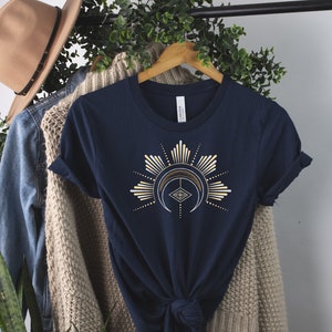 Boho Mystical sun shirt, magical boho shirt, sunshine t-shirt, boho vintage sun shirt, celestial moon shirt, spiritual t-shirt