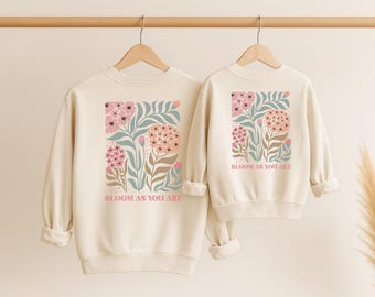 Sweat-shirt assorti Maman et Moi, Sweat-shirt bohème assorti Maman, T-shirt Maman et Moi, Pull coloré Maman, Cadeau pour maman, Cadeau de Noël