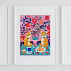 Cat posters, digital prints, decoration, wall art, murals, gift cat lovers, posters children&#39;s room
