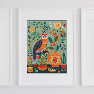 Owl poster, digital prints, decoration, wall art, murals, gift girlfriend, poster children&#39;s room