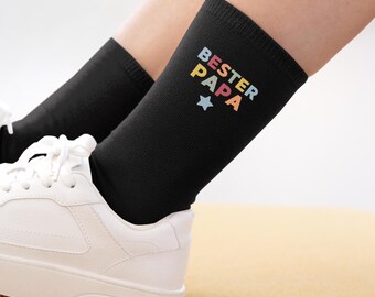 Geschenk für Papa | Vatertag Socken | Bester Papa Socken | Geschenkidee für Väter| Liebevolle Überraschung | Schwangerschaft verkünden