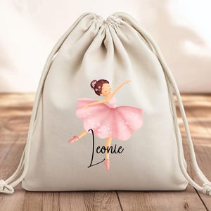 Personalisierter Ballett Turnbeutel – Ballerina Tasche mit Namen – Geschenk für kleine Tänzerinnen – Tanzschule Beutel – Kindergarten Tasche
