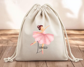 Personalized Ballet Gym Bag – Ballerina Bag with Name – Gift for Little Dancers – Dance School Bag – Kindergarten Bag