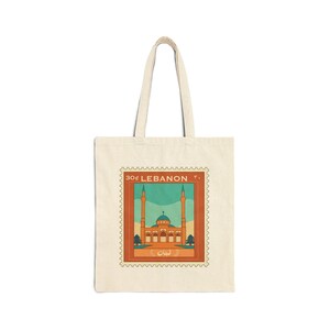 Vintage Lebanon Tote Bag - Eco-Friendly Cotton Canvas