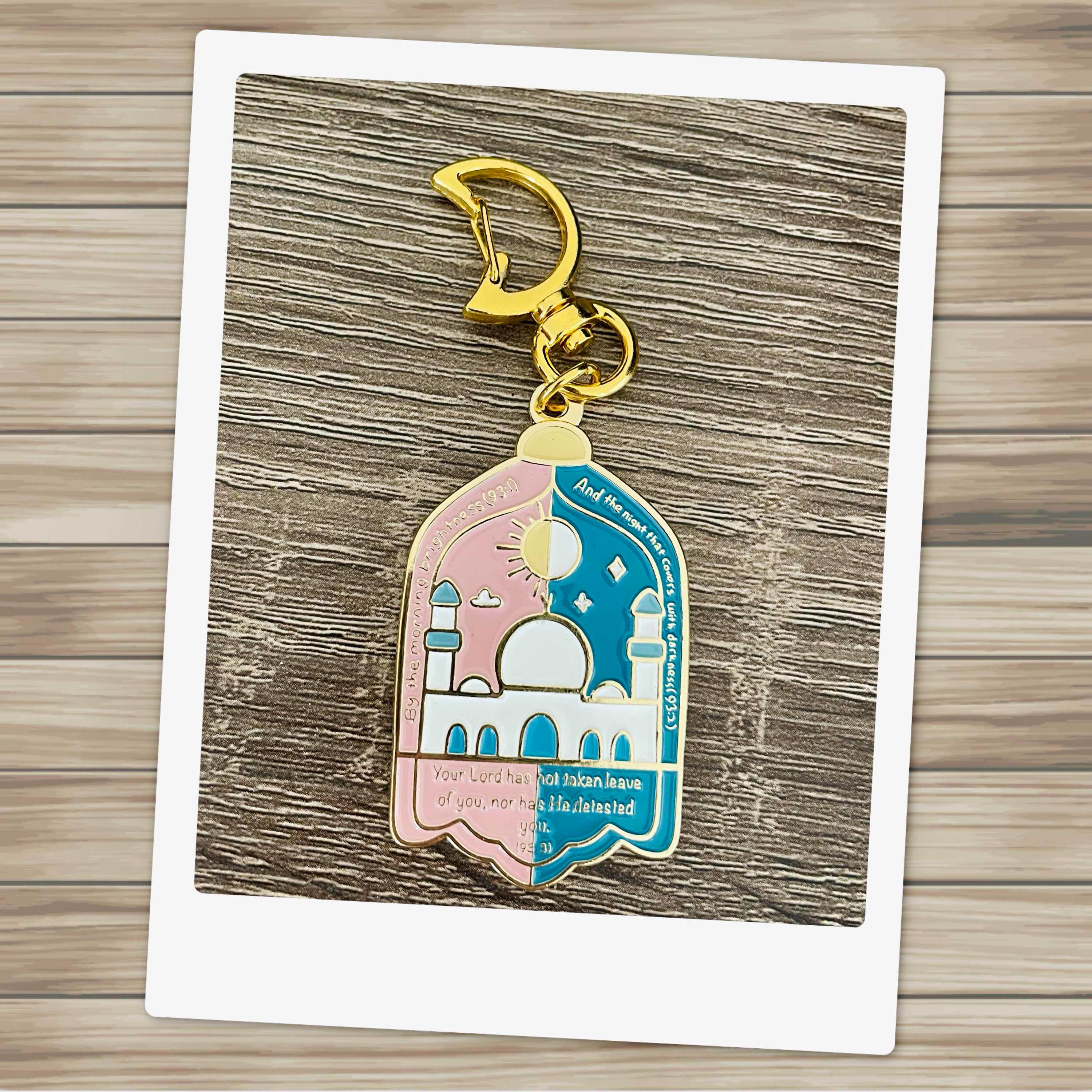 LQRI Islamischer Allah-Schlüsselanhänger – Edelstahl, Mit Religiösem Spruch, Ca. 4x2,5 Cm