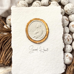 Jesus Cameo Relief, Handmade Christian Wall Art, Catholic Gift, Sacred Heart Decor, 4x6 Religious Artwork