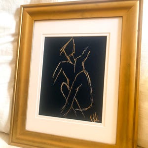 Figure Drawing Sketch  | Line Drawing Wall Art | Original Modern Art | Female Body Painting