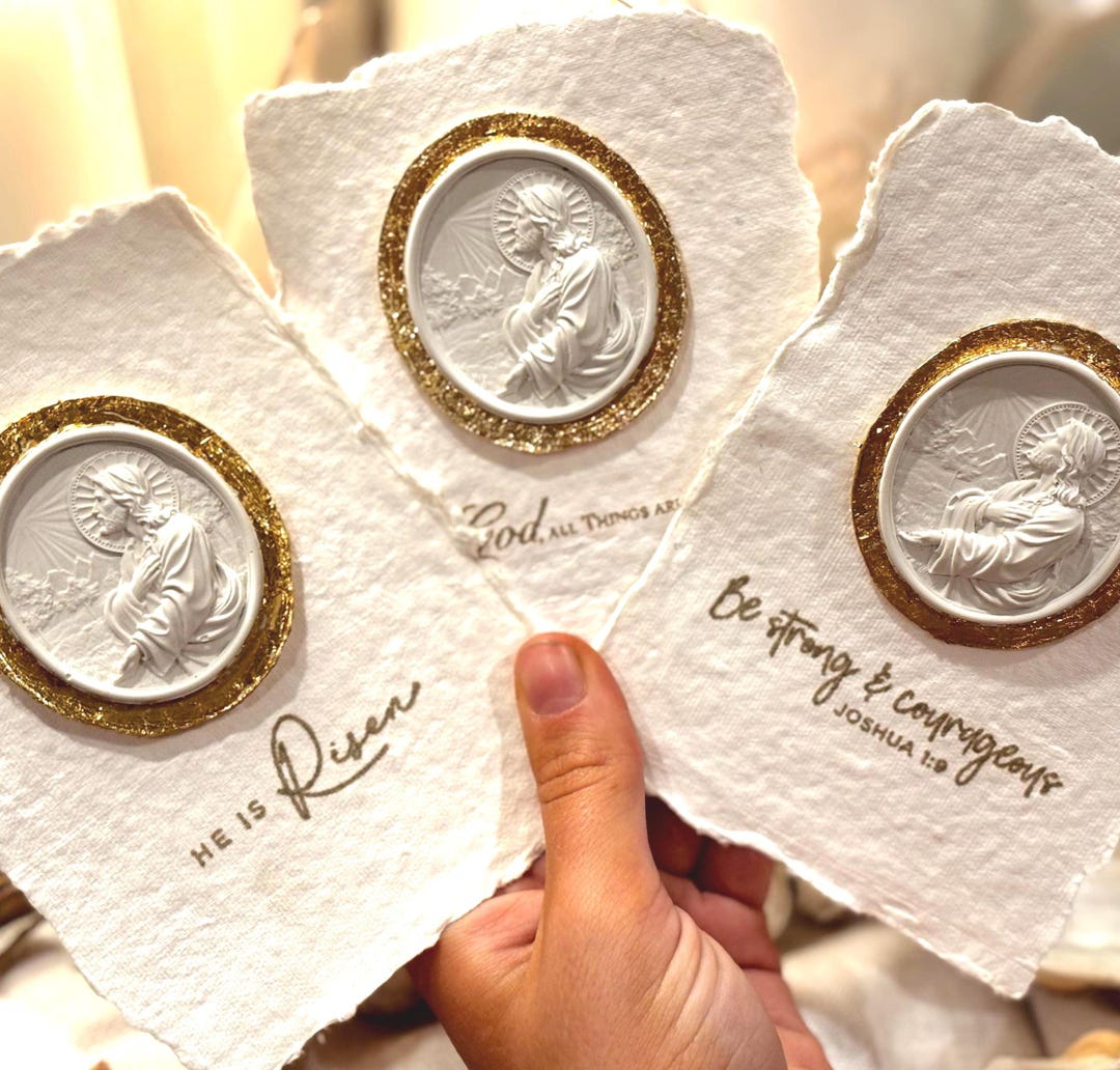 Set of 3 Handmade Christian Prayer Cards – Scripture Card Gift Set ...