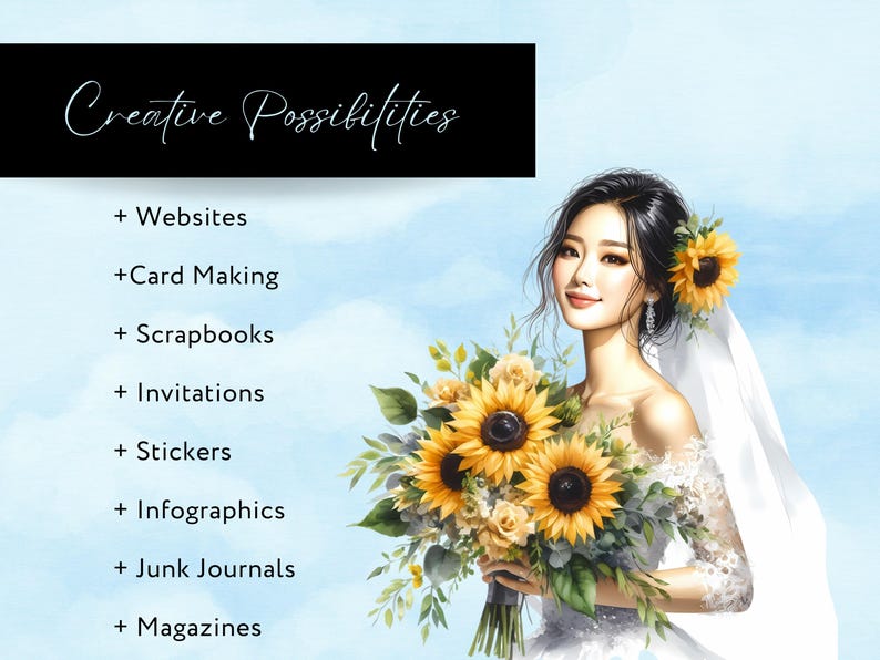 Sunflower Clipart Bundle: 40 PNG & SVG Files (digital Download) - Etsy