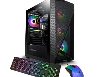 BUYPOWER Slate 6 Mesh Gaming Desktop, Intel i5-13600KF, nvidia GeForce rtx 4060, 1TB NVMe SSD, Liquid Cooled, RGB, Windows 11 Home 64-bit.