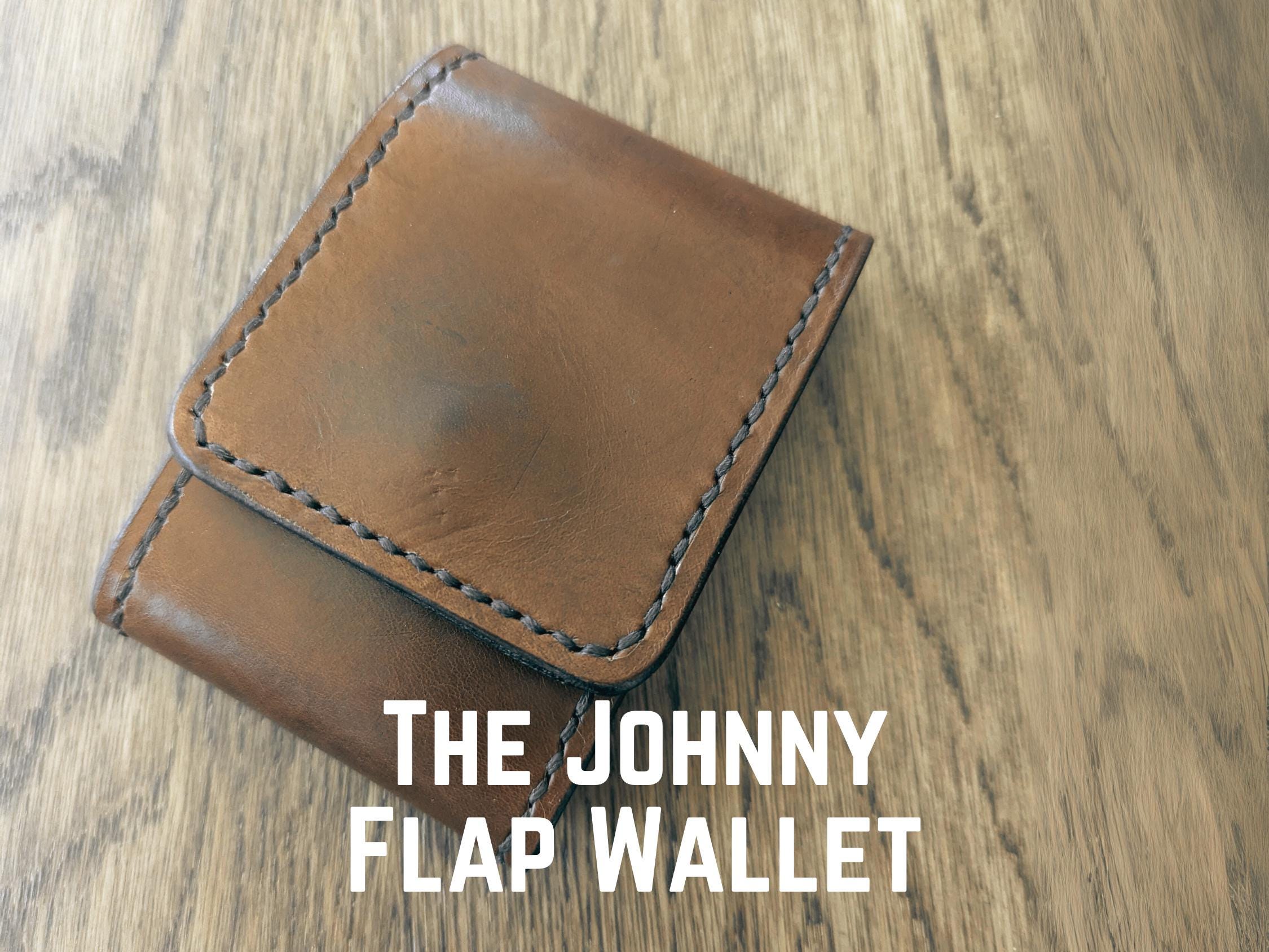 Minimalist Leather Flap Wallet: The Johnny, Free Engraving - Image 1