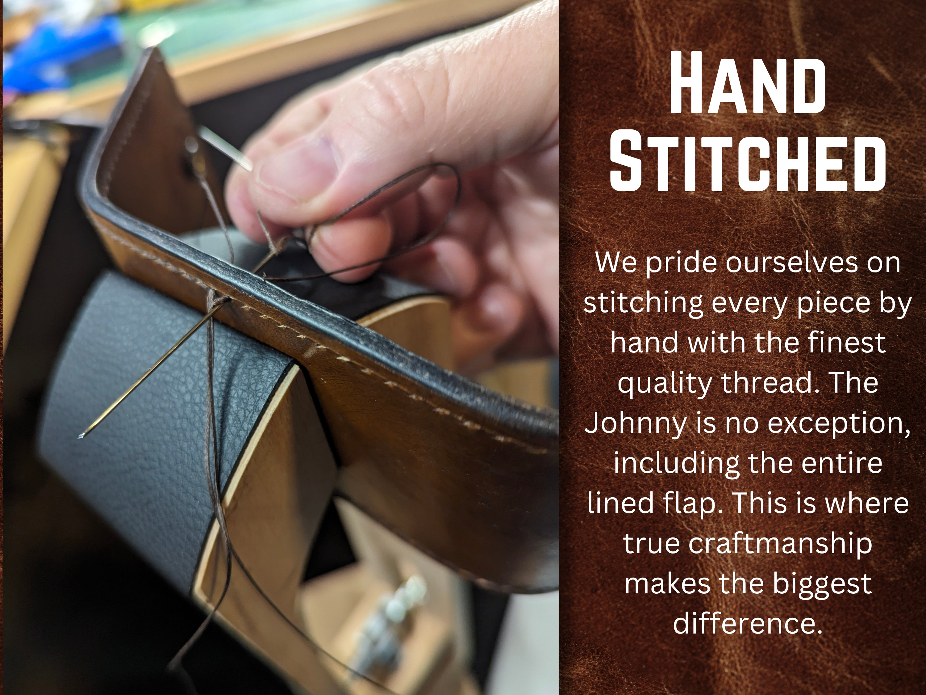 Minimalist Leather Flap Wallet: The Johnny, Free Engraving - Thumbnail 7