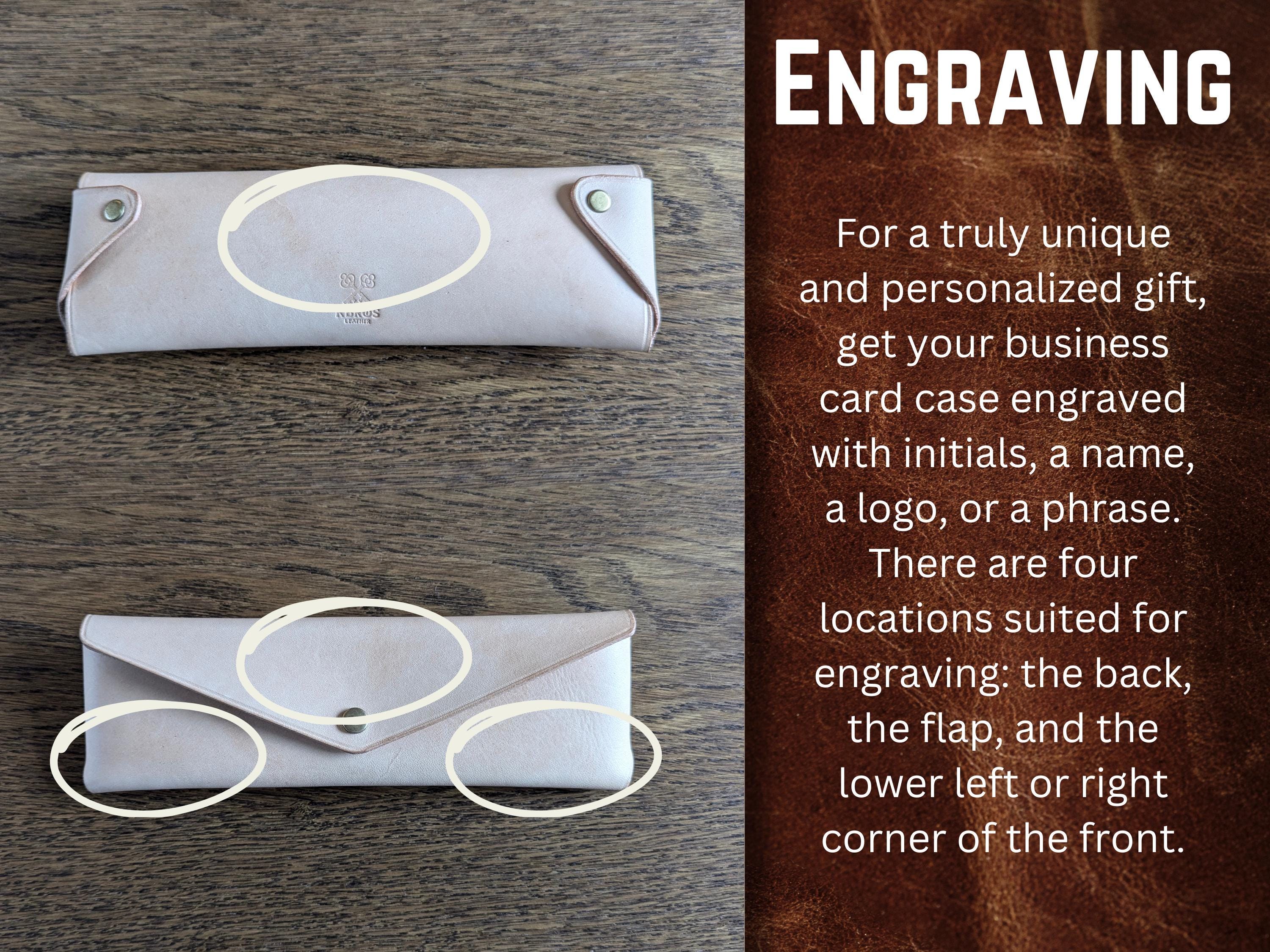 Personalized Leather Pencil Pouch: Handmade Stitchless Pen Case - Thumbnail 6