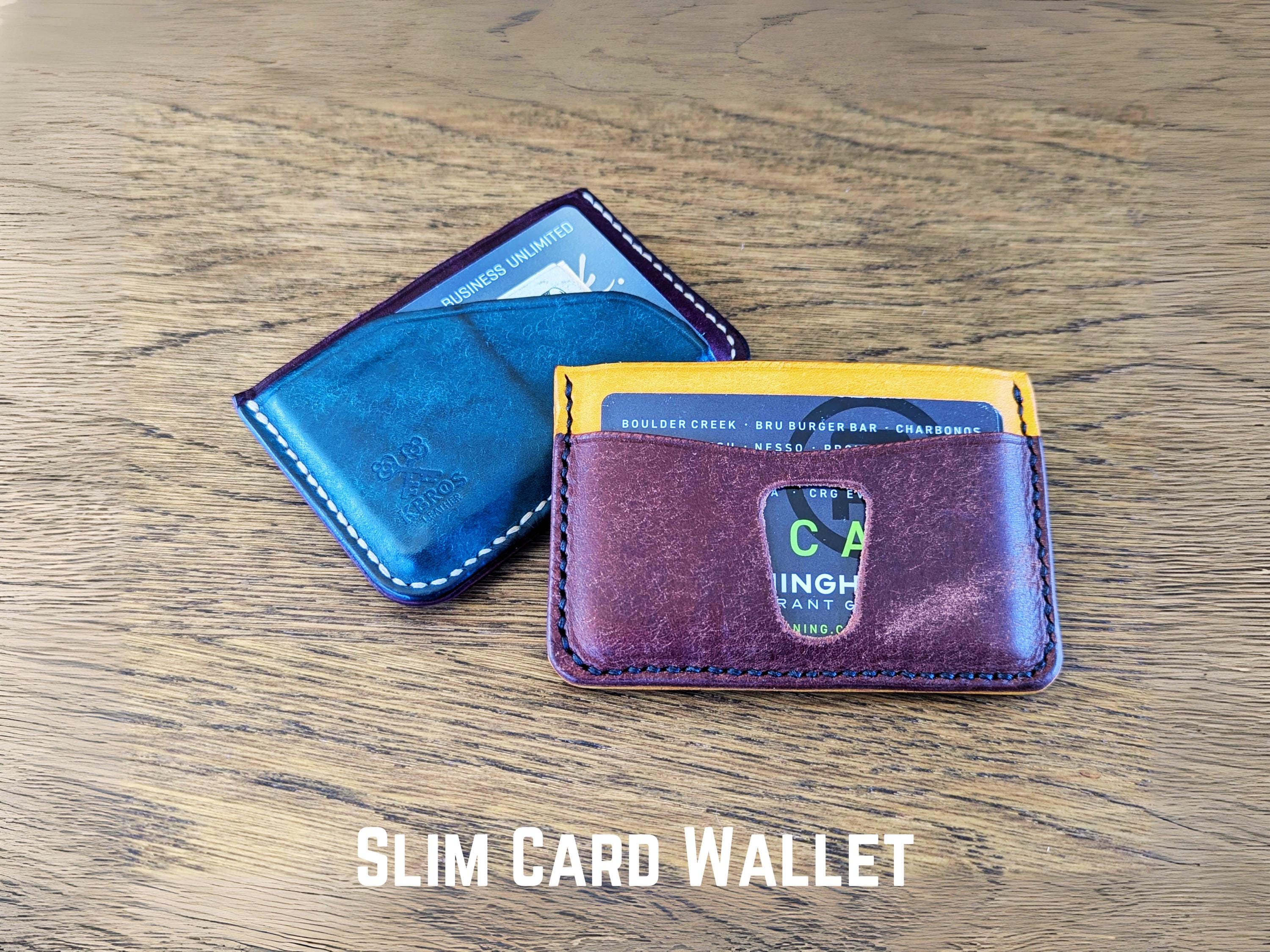 Handmade Italian Leather Minimalist Wallet: Slim Card Holder - Thumbnail 5