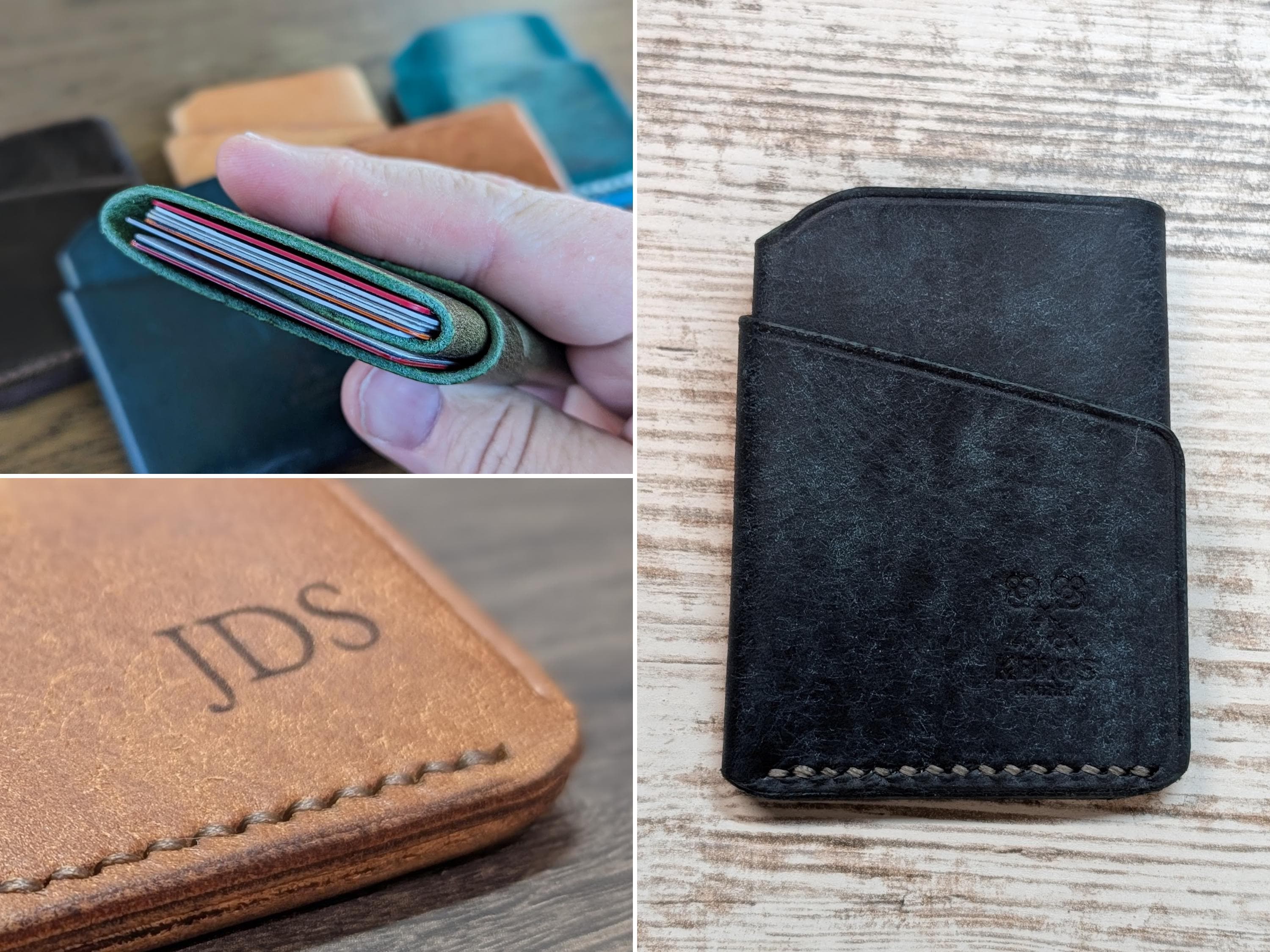 Slim Italian Leather Front Pocket Wallet: Hand Stitched, Personalized - Thumbnail 7
