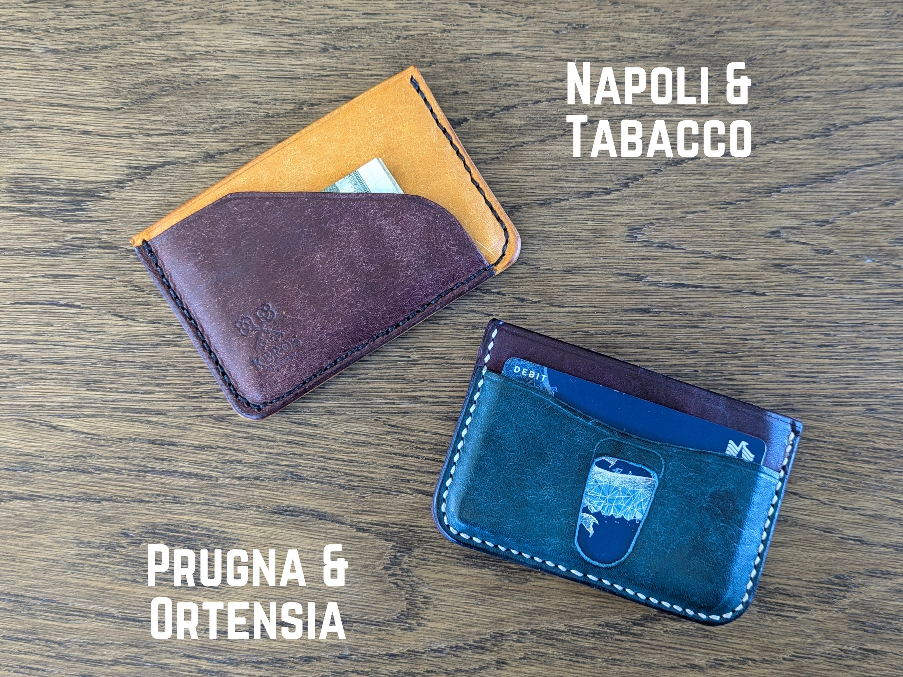 Handmade Italian Leather Minimalist Wallet: Slim Card Holder - Thumbnail 6
