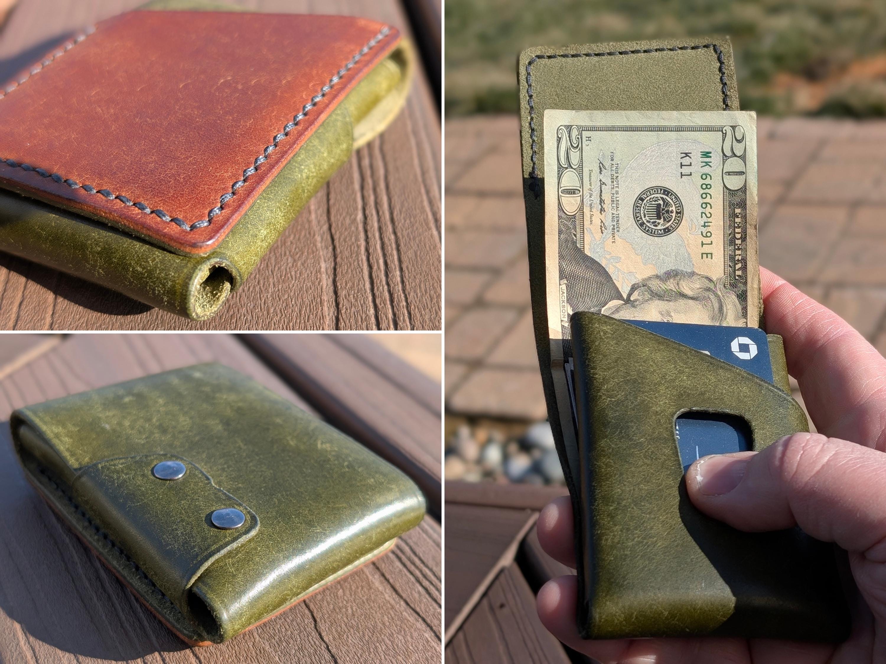 Italian Leather Flap Wallet: Minimalist Cardholder, Tap-to-Pay - Thumbnail 4