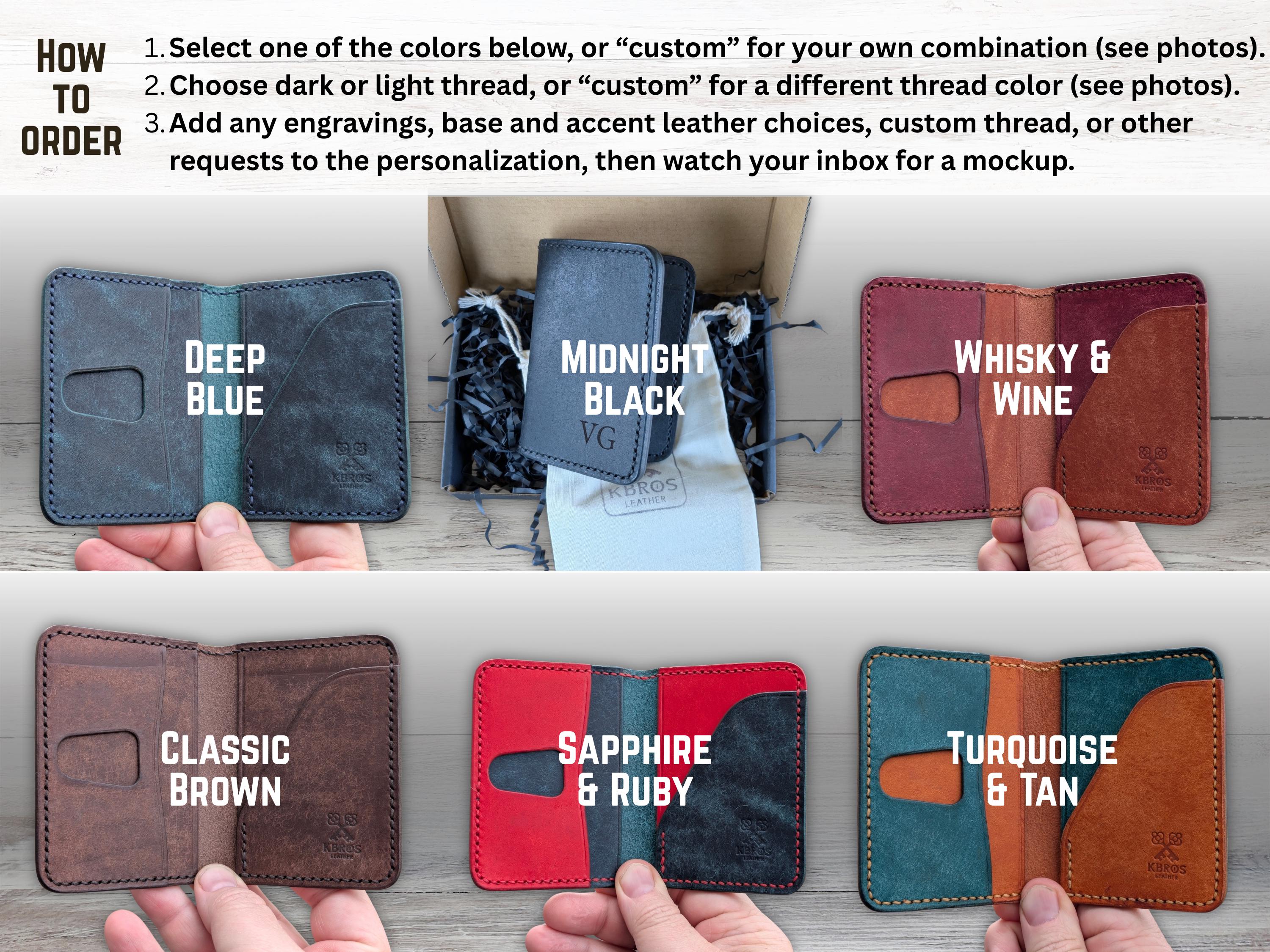 Handmade Italian Leather Bifold Wallet: Badalassi Carlo Pueblo Card Holder - Thumbnail 5