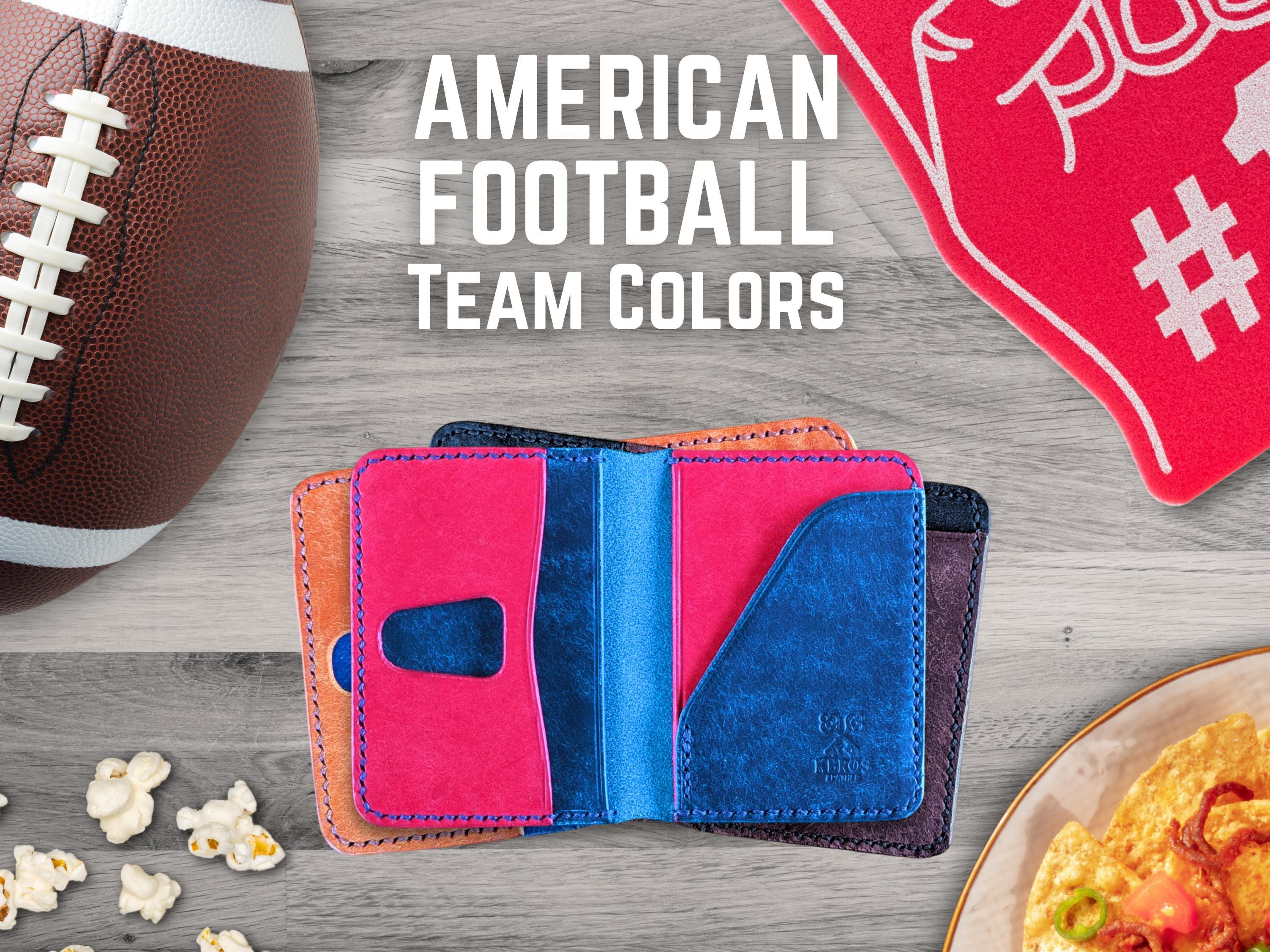 Team-Color Leather Wallet – Custom Engraved, Italian Pueblo Leather - Image 1