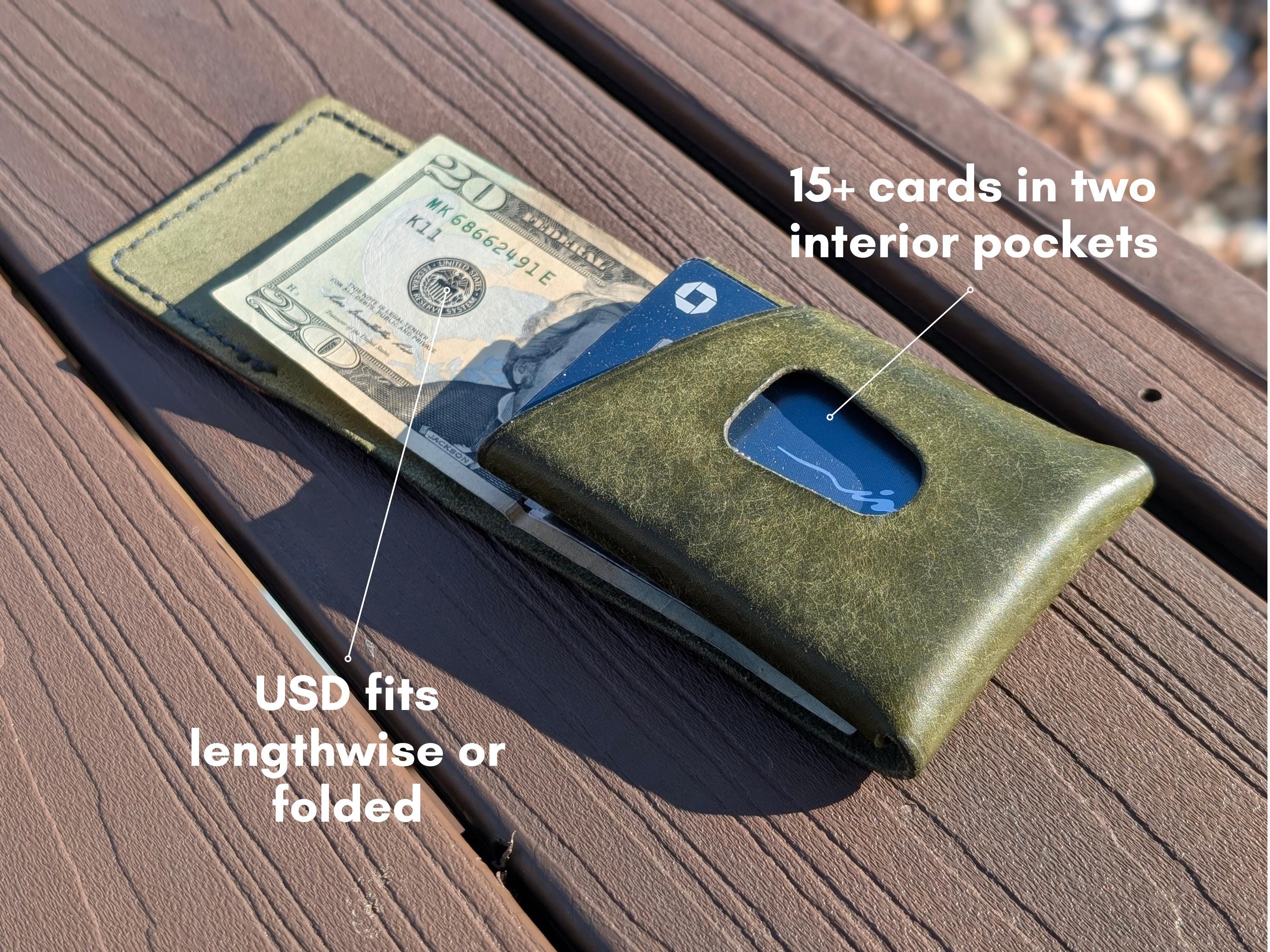 Italian Leather Flap Wallet: Minimalist Cardholder, Tap-to-Pay - Thumbnail 2