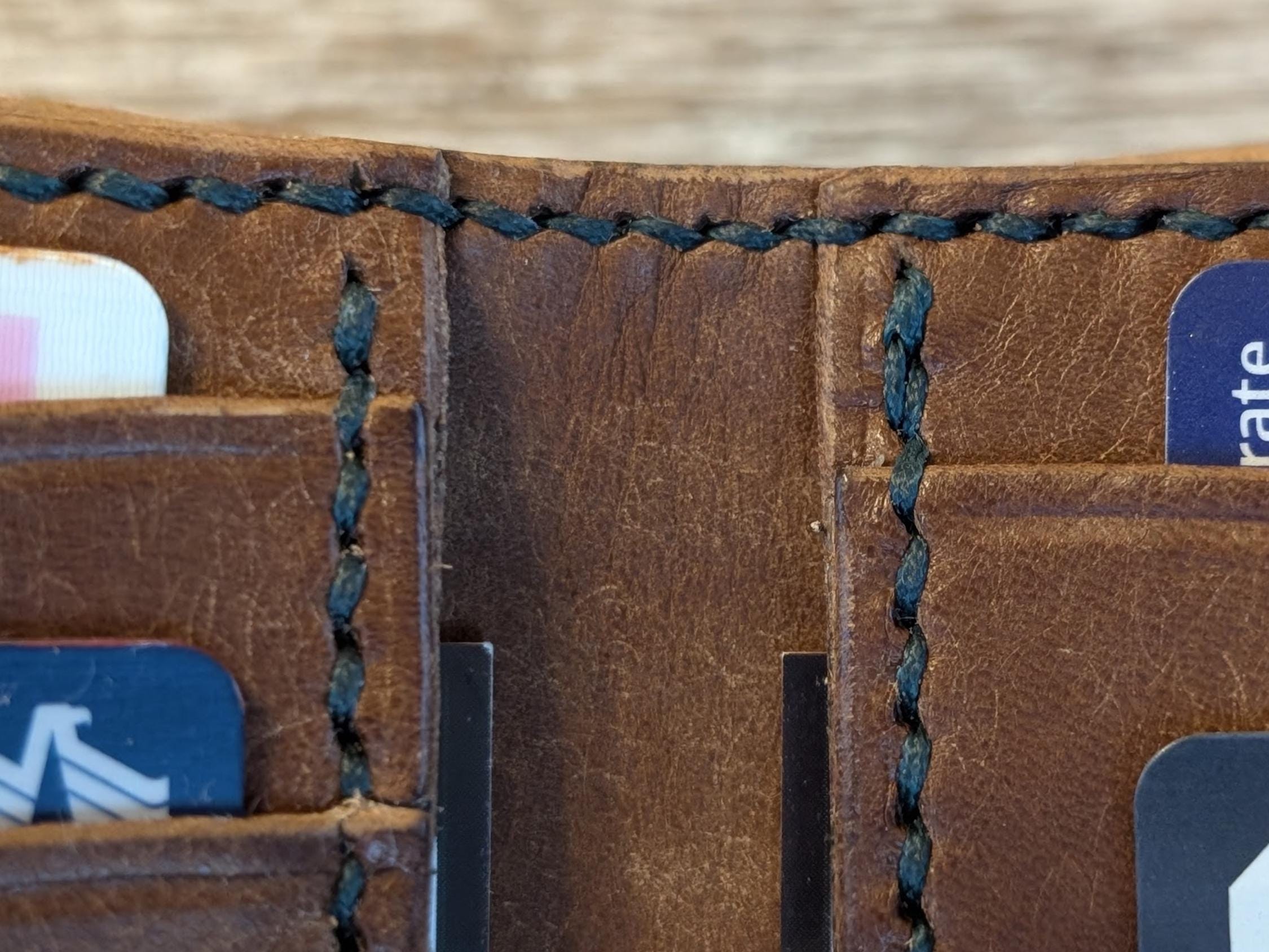 Handmade Italian Leather Billfold Wallet: Free Engraving, Slim Design - Thumbnail 6