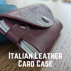 Serra Minimalist Leder Kartenetui, Badalassi Carlo Pueblo, Geschäfts- oder Kreditkartenhalter, nahtloses Design, Geschenk für Mitarbeiter