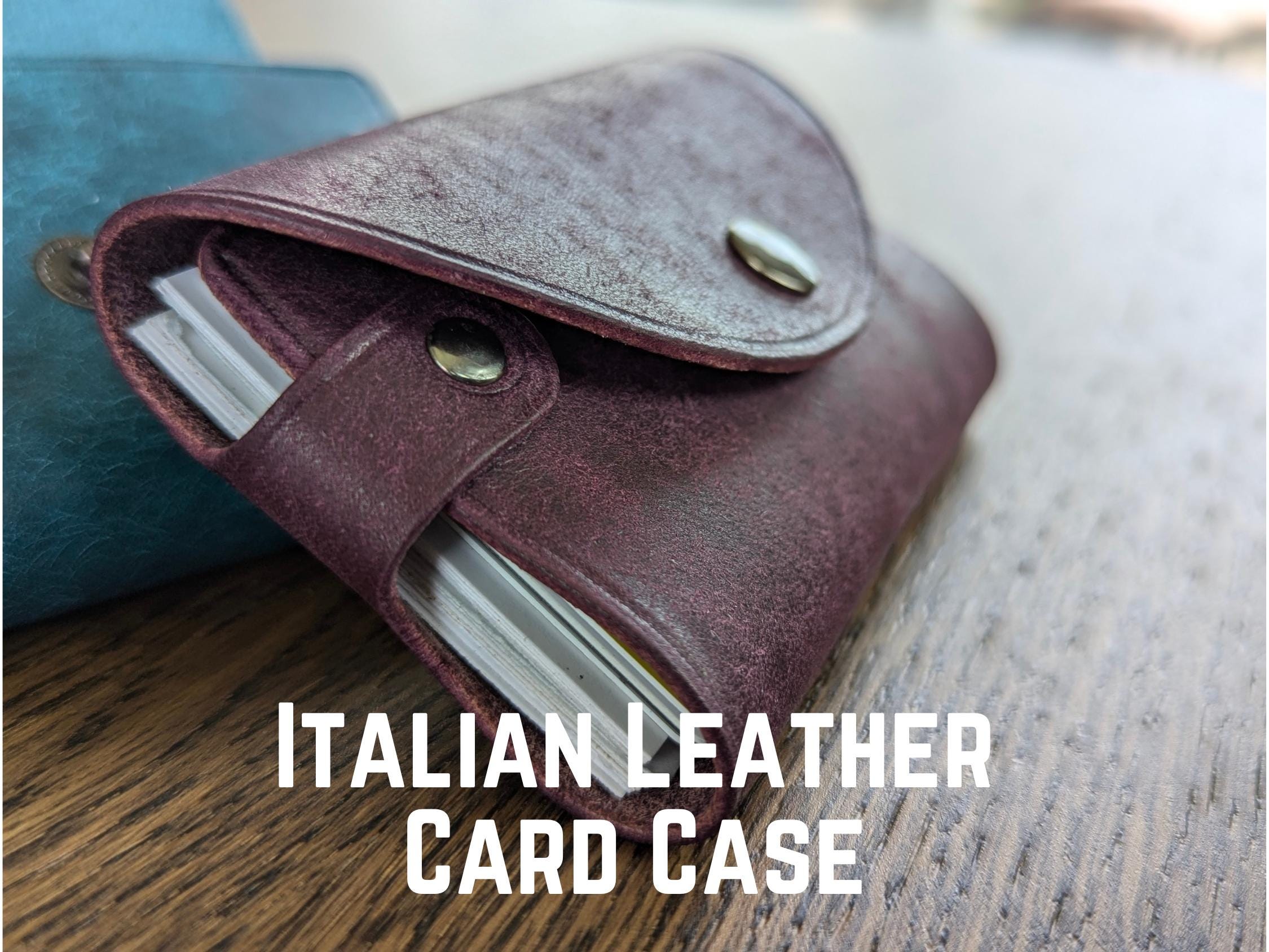 Minimalist Leather Card Case: Badalassi Carlo Pueblo, Stitchless Design - Image 1