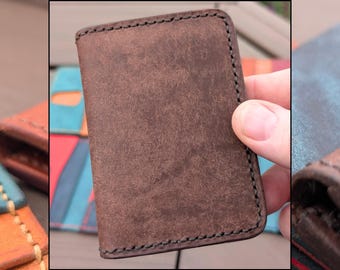 Handmade Italian Leather Bifold Wallet: Badalassi Carlo Pueblo Card Holder