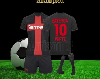 2324 Maillot domicile Bayer Leverkusen | Champions d'Allemagne 23-24 | 04 est le nouveau 01 | Bayer 04 Leverkusen