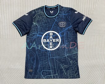 2324 Leverkusen Special edition jersey | map commemorative edition jersey | fans gifts | 23-24 Bundesliga champions | Bayer 04 Leverkusen