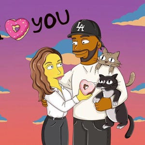 Custom Couple Portrait, Simpsons Portrait, Personalized Portrait Gift, Anniversary Gift, Gift for Boyfriend, Gift for him