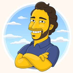 Custom portrait logo in the style of the Simpsons, Cartoon Logo portrait, Portrait Custom Avatar, Profile Picture, Cartoon Character
