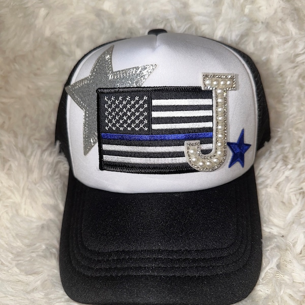 Customized Hat | Police Blue Line