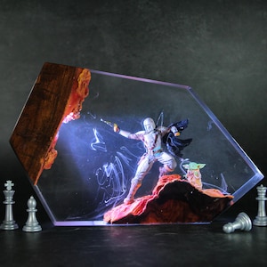 Darth Vader Resin Lamp: Star Wars Handmade Epoxy Resin Night Light