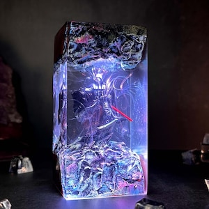 Darth Lord Vader Resin Lamp, Star wars handmade night light, Epoxy Resin Lamp gift, Game gift for him, Birthday gift for him
