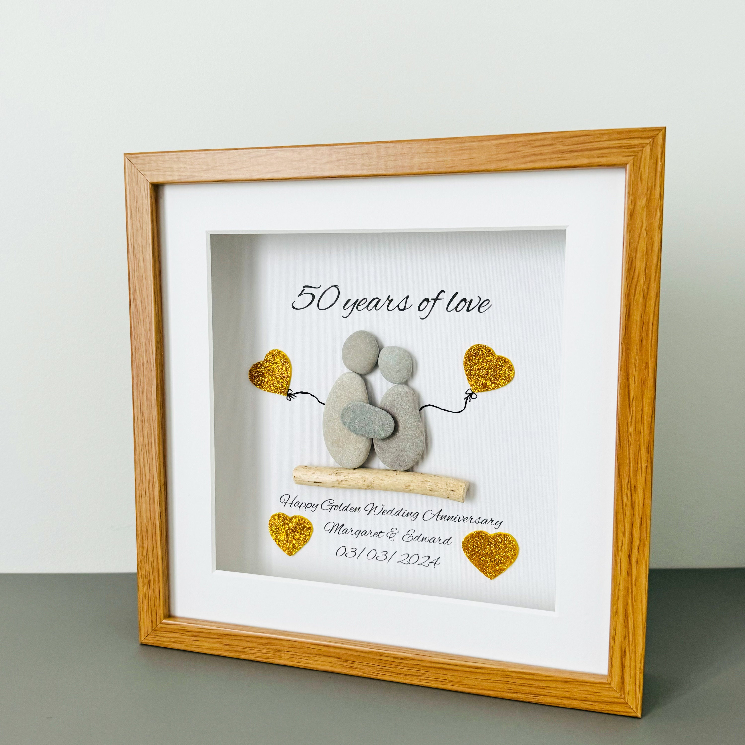 Personalised Golden Wedding Anniversary Gift, 50th Wedding Anniversary ...
