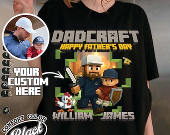 Personalized Gamer Dad T-Shirt, Custom Photo Gift for Dad, Father's Day Comfort Colors Tee, Gamer Husband