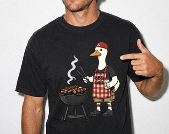 BBQ Dad Goose Shirt, Funny Grill Master T-Shirt, Sarcastic Silly Goose Father's Day Gift 2026