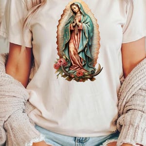 Our Lady of Guadalupe Shirt, Jesus Love T-Shirt, Mother Shirt, Virgin Mary Shirt, Christian Gift, Religion Shirt, Cool Christian Gift