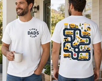Play Cars On Dads Back Shirt, Funny Tired Dad Club Tee, Father Birthday Gift, Car Race Track Back Shirt, Playmat T-Shirt, Father's Day Gift