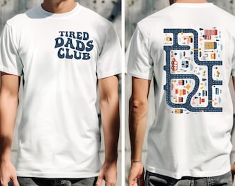 Regali per la festa del papà, maglietta bifacciale "Tired Dads Club", regali per papà, regali per la festa del papà, regali personalizzati, regali per lui