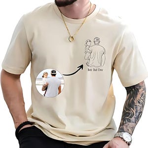 Custom Photo Shirt For Dad, Fathers Day Gifts 2025,Father&#39;s Day Shirt, Personalized Dad Portrait Shirt, Dad Birthday Gifts, Gift for Husband