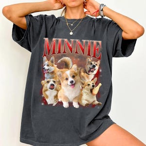 Custom Comfort Colors Dog T-Shirt, Retro Dog Shirt, Personalized Pet Shirt, 90s shirt, Women Tee