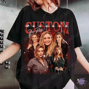 T-shirt de rap bootleg personnalisable des années 90, chemise photo personnalisée, version personnalisée pour petite amie, votre t-shirt de rap photo, EVJF, cadeau surprise personnalisé