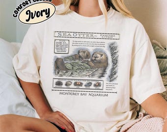 Sea Otters Monterey Bay Aquarium TShirt - Multicolors, Shirt, Music Fan T-Shirt, Monterey Bay Aquarium Shirt, Comfort Color Shirt