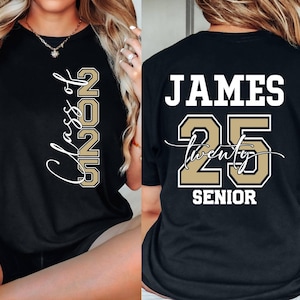 Custom Senior Class of 2025 TShirt, Senior 2025 Shirt, Graduation gift,Personalized High School Graduation, Group 2025 Grad Tee,Gift for Mom
